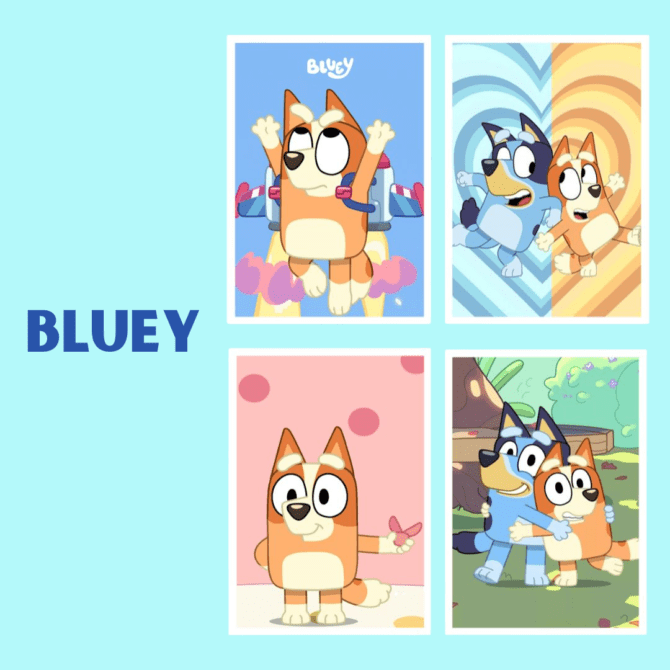 Bluey Stickers (Pack of 4)
