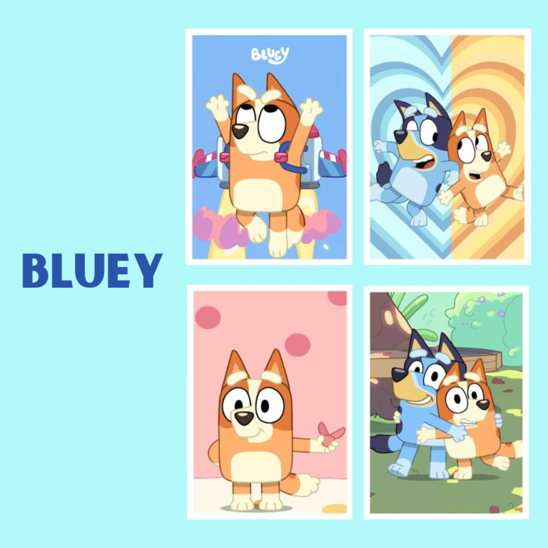 Bluey Stickers (Pack of 4) | Bluey Stickers (Pack of 4) | Bluey & Bingo ...