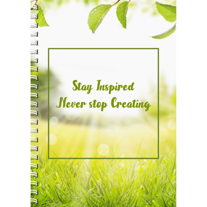 Fresh Green Morning- Diary Notebook Journal