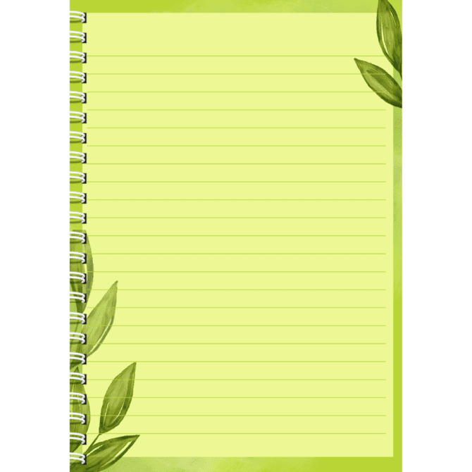 Fresh Green Morning- Diary Notebook Journal