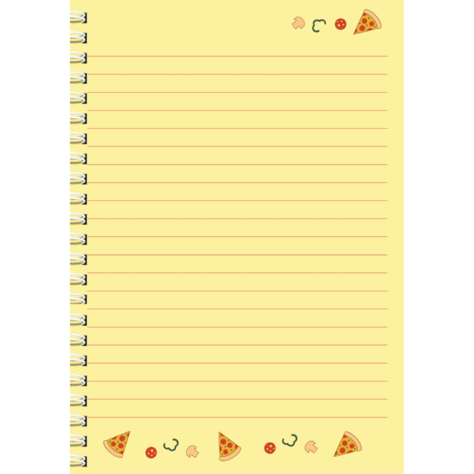 Cute Pizza Lover Diary (A5)