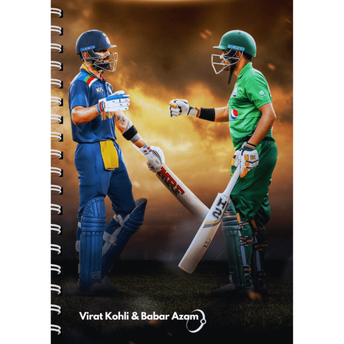 Babar Azam and Virat Kohli Diary/ Babar Azam and Virat kohli Notebook/ Babar Azam and Virat Kohli Journal (A-5)