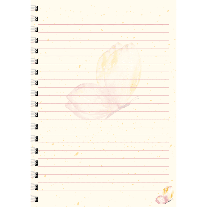 Butterfly design with your name Diary/ Butterfly design with your name Notebook/Butterfly design with your name Journal (A5)