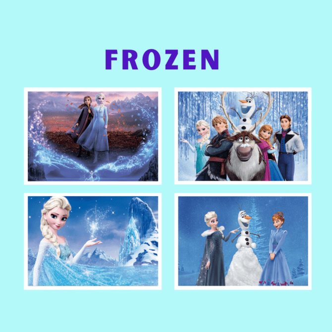 Frozen Elsa and Anna Stickers (Pack of 4)