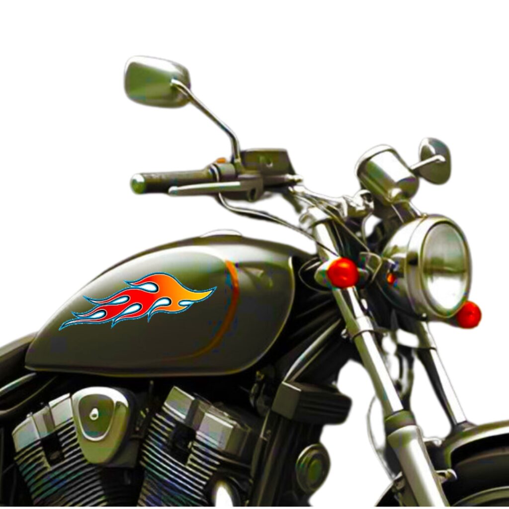 Fire Speed Motorbike Stickers (Pack of 2)