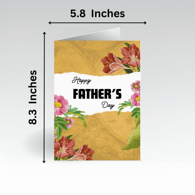 Fathers Day Card- Floral Vintage