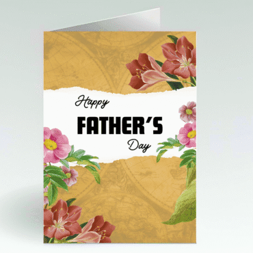 Fathers Day Card- Floral Vintage