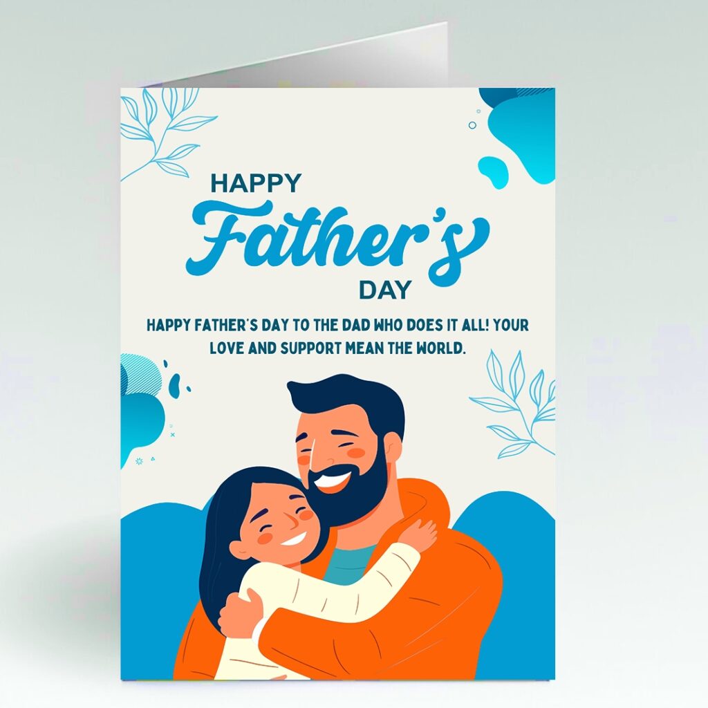 Happy Fathers Day Card- Father and Daughter