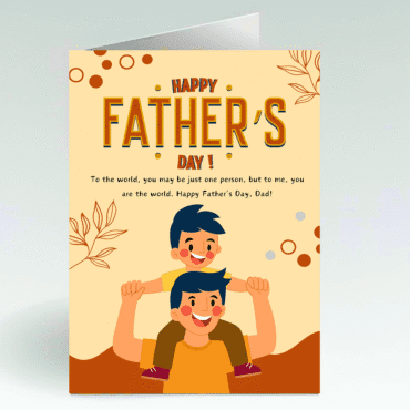 Happy Fathers Day Card- Father and Son