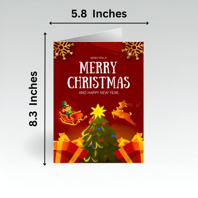 Merry Christmas Card- with Christmas Tree