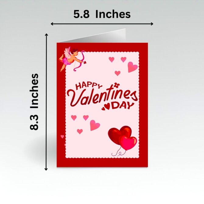 Valentines Day Card with Cupid
