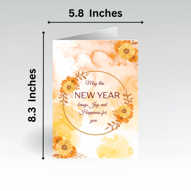 Aesthetic Beautiful New Year Card