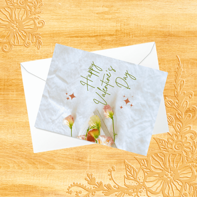 Aesthetic Valentine's Day Card | Cute Floral Love Greeting | پیارا محبت کا کارڈ | Romantic Gift