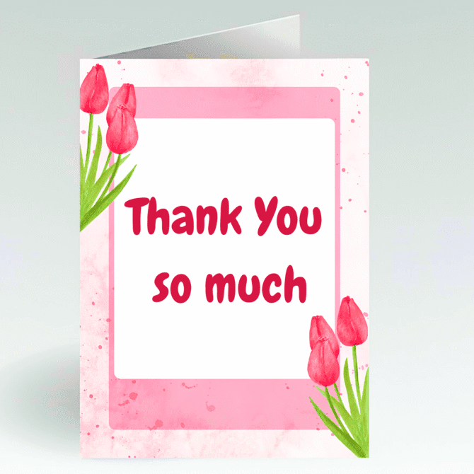 Beautiful Thank You Card- Exquisite Creative Lovely