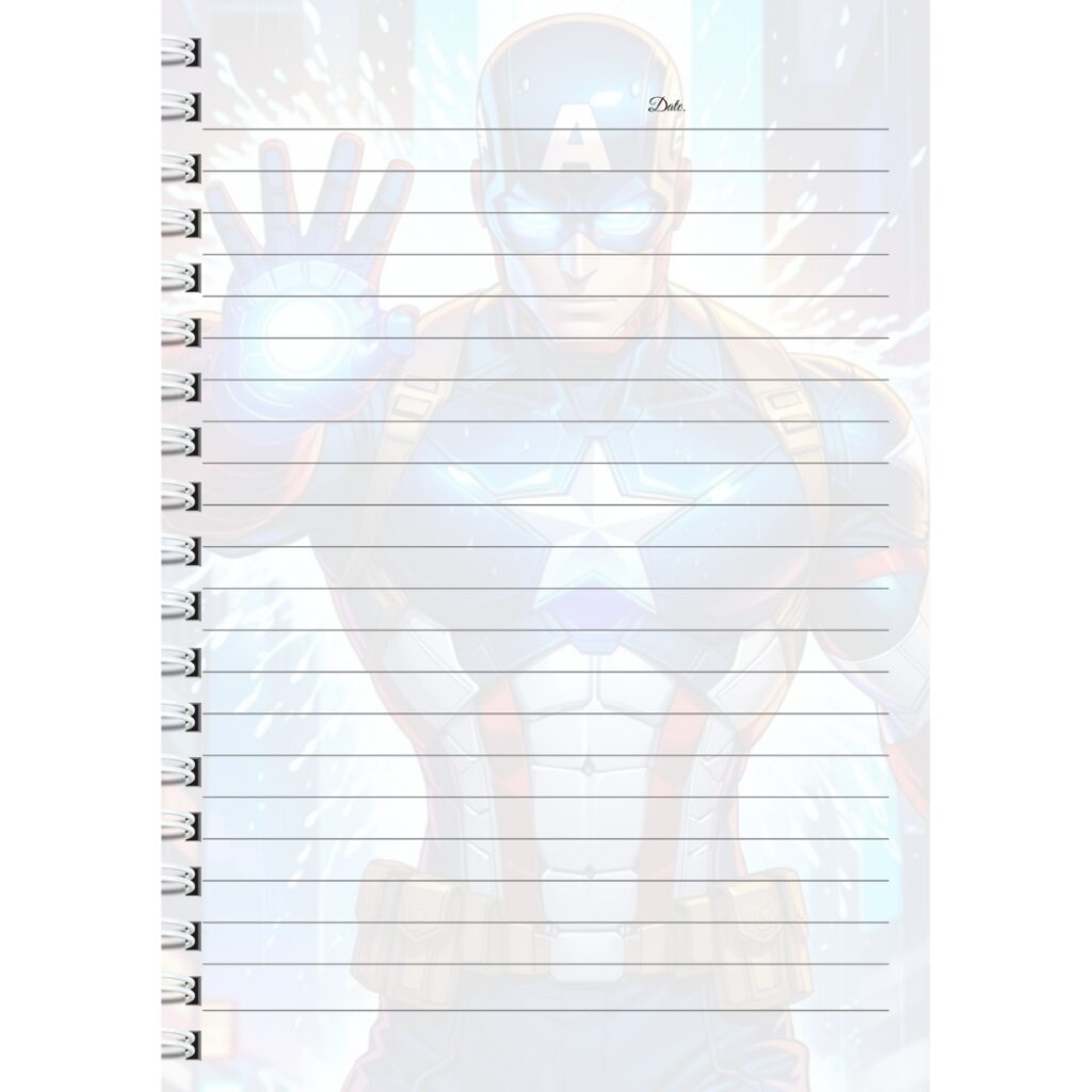 Captain America Diary Notebook Journal (A5)|Captain America Notebook A5 ...