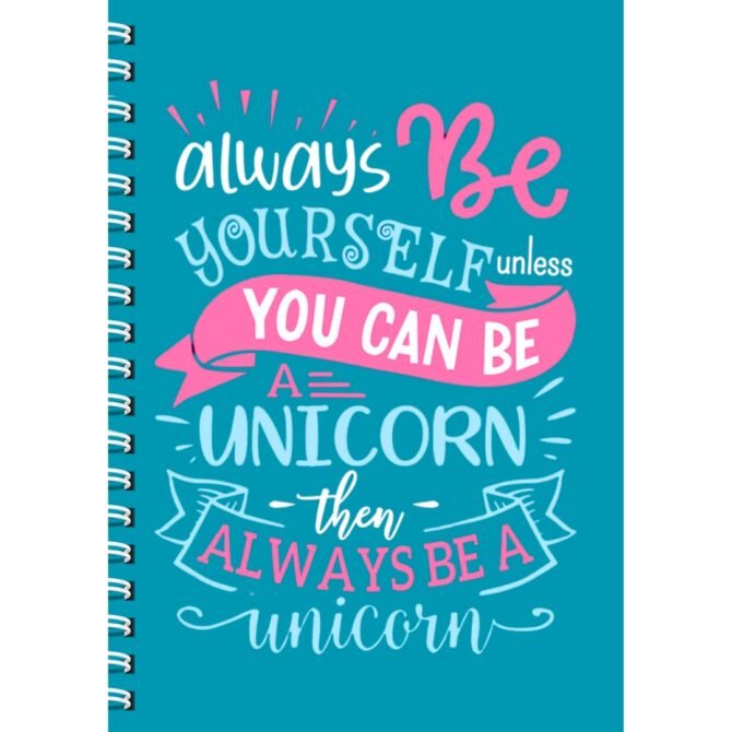 Cool Unicorn Diary/ Trendy Unicorn Notebook (A5)
