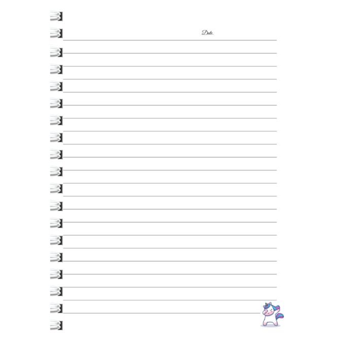 Cool Unicorn Diary/ Trendy Unicorn Notebook (A5)