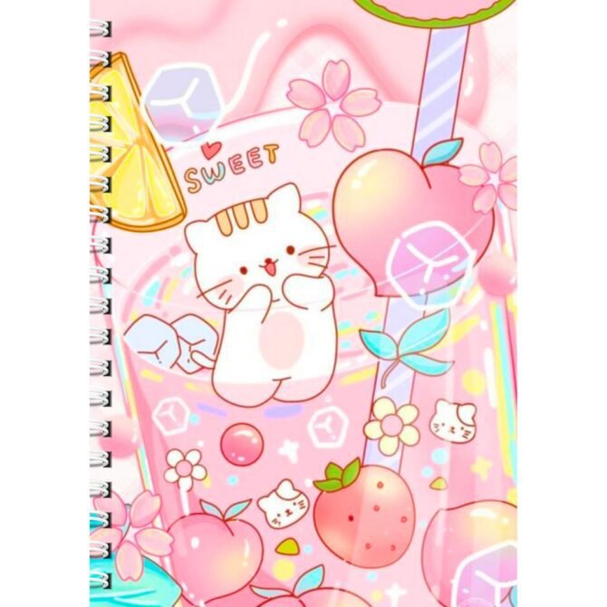 Cute Kawaii Diary Notebook Journal- Sweet Kitten (A5)