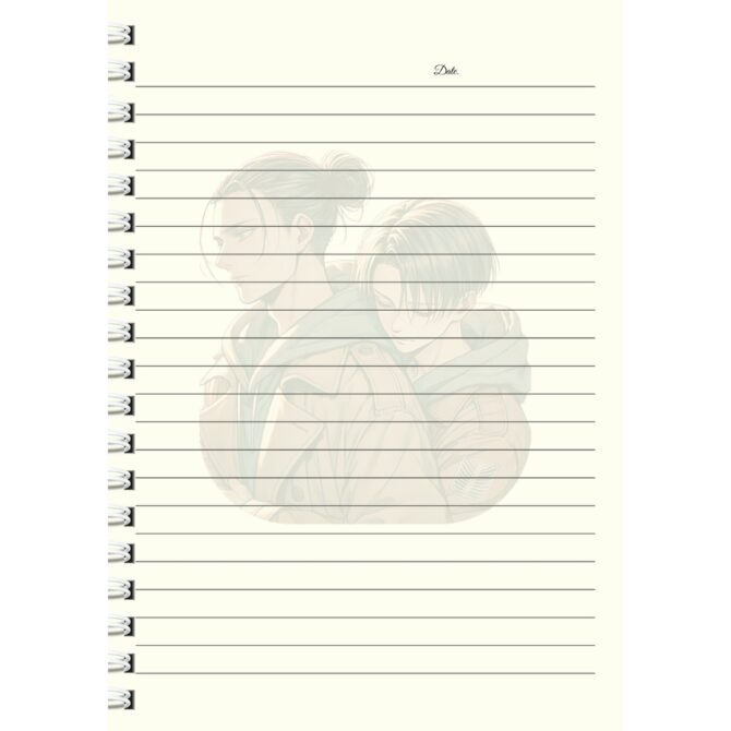 Eren and Levi Diary Notebook  Journal A5- Eren Yeager & Levi Ackerman (Attack on Titan)