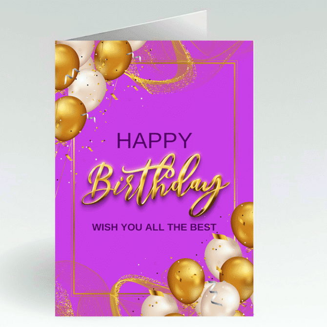 Fancy Birthday Card- Luxurious