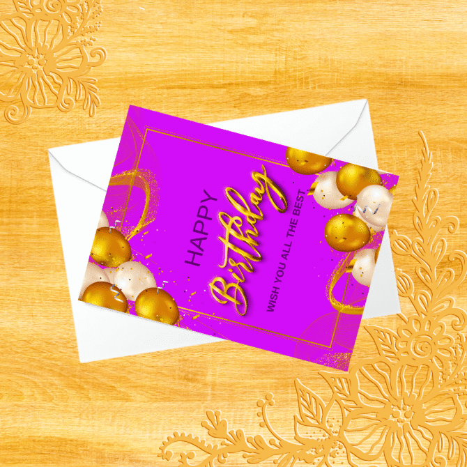 Fancy Birthday Card- Luxurious
