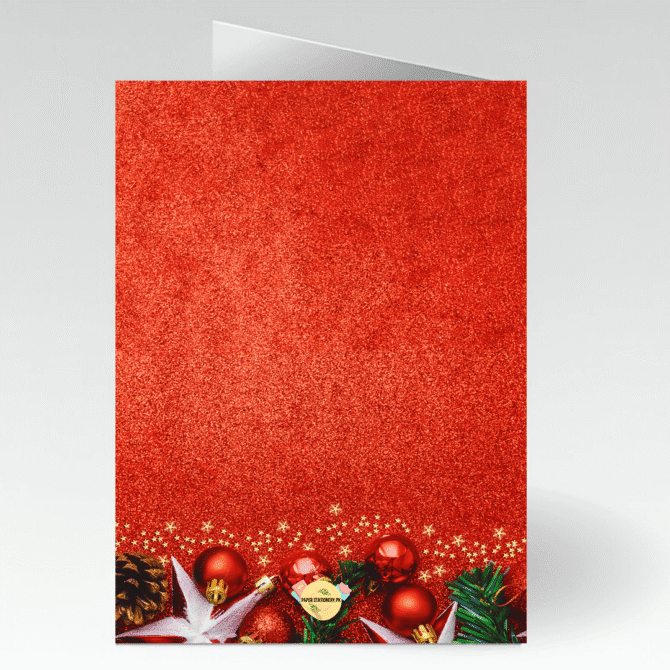 Glittery Merry Christmas & New Year Card- Beautiful Aesthetic Stylish