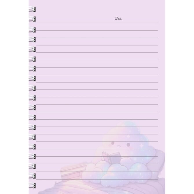 Good Night Diary/ Cute Kawaii Cloud Notebook/ Magical Galaxy Journal