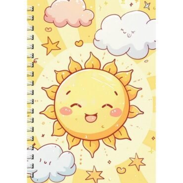 Happy Sunshine Diary / Kawaii Sky Notebook / Cute Weather Journal (A5)