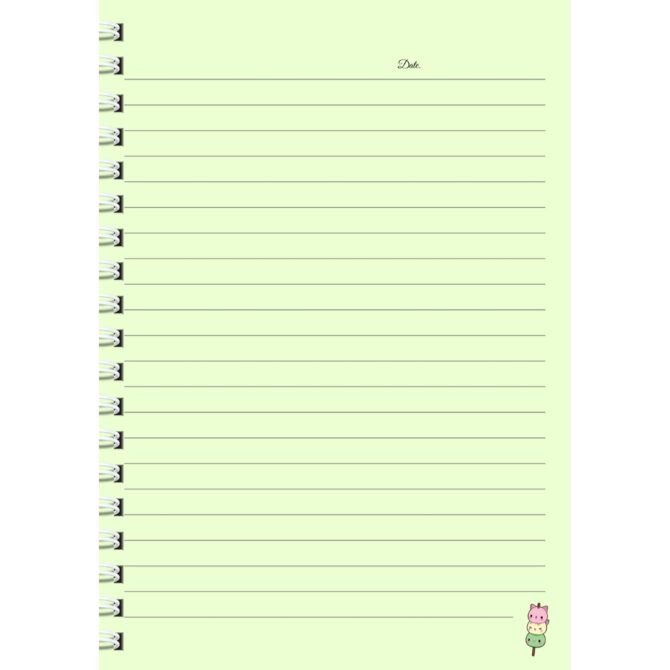 Kitty Dango Diary/ Kawaii Cat Skewer Notebook/ Cute food animal Journal