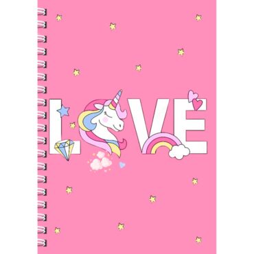 Pink Unicorn Love Diary Notebook (A5)