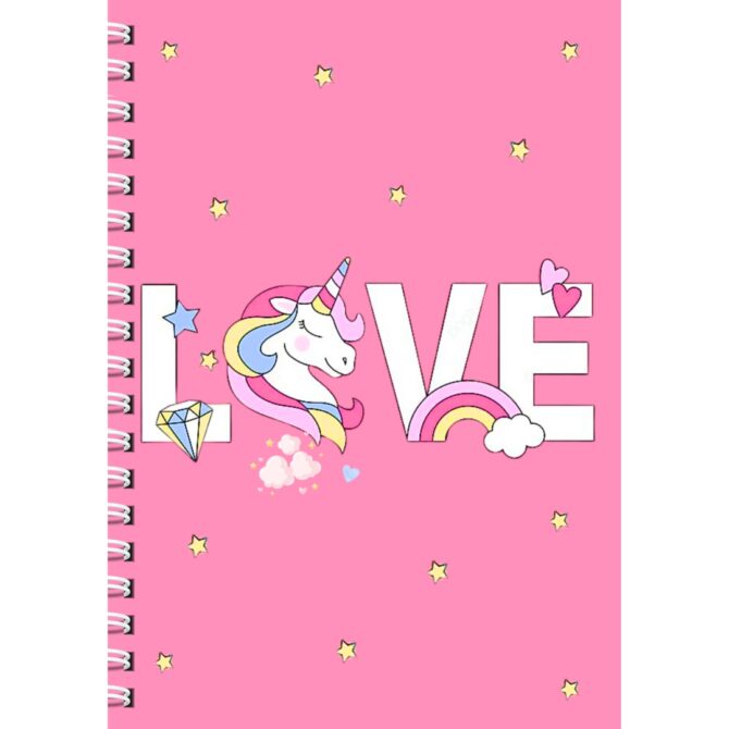 Pink Unicorn Love Diary Notebook (A5)