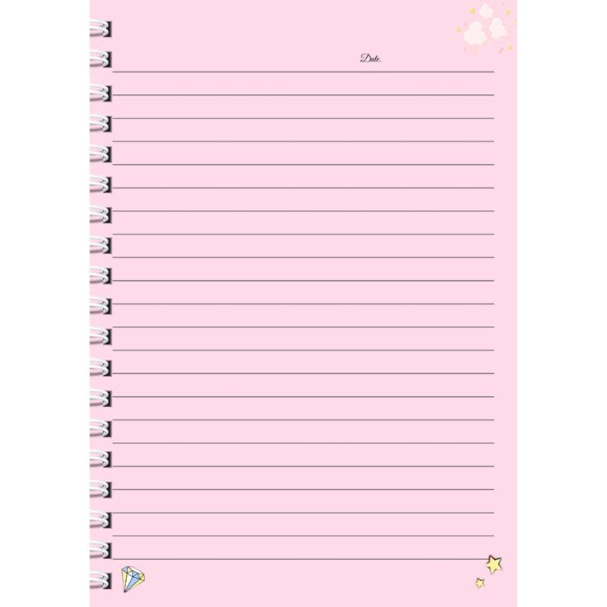 Pink Unicorn Love Diary Notebook (A5)