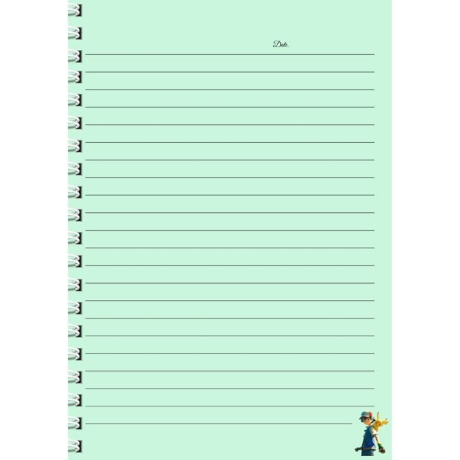 Pikachu and Ash- Anime Diary Notebook Journal
