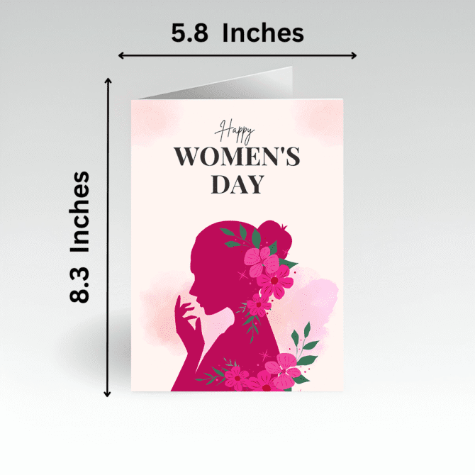 Stylish Happy Women's Day Card- Elegant and Sweet