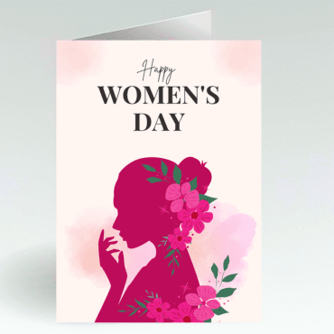Stylish Happy Women's Day Card- Elegant and Sweet