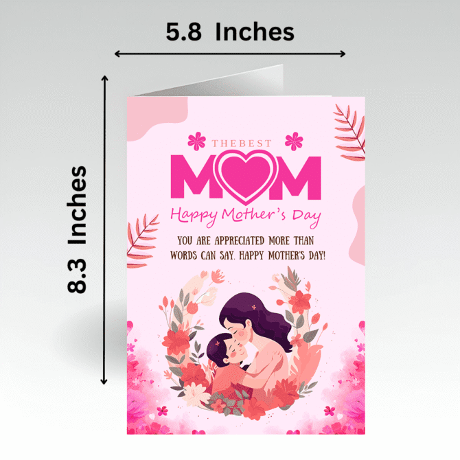 The Best Mom Card- Trendy