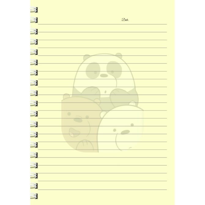 We Bare Bears Diary Notebook Journal- Cute