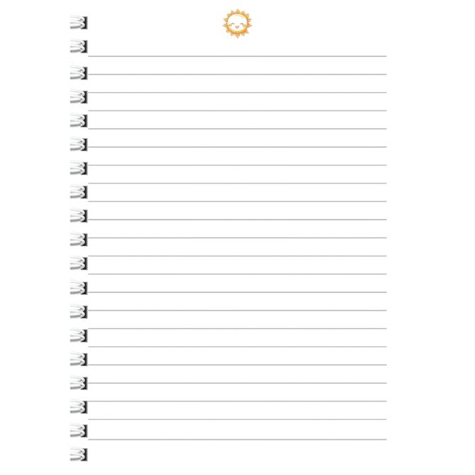 Happy Sunshine Diary / Kawaii Sky Notebook / Cute Weather Journal (A5)