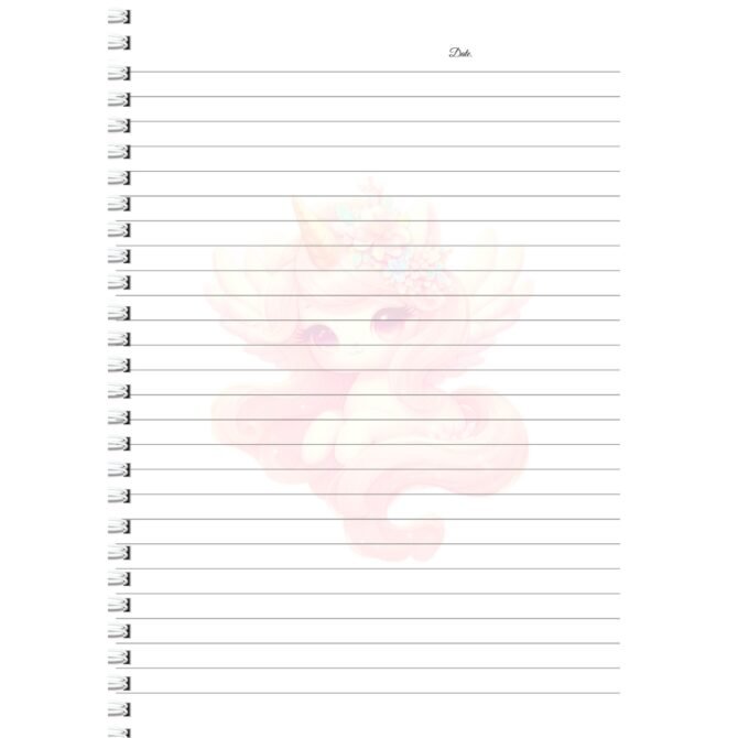 Cute Kawaii Unicorn Register Notebook / Pink Fantasy Journal (A4)