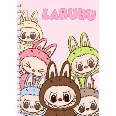 LABUBU Cute Character Spiral Diary - Pink Kawaii Daily Planner Notebook Pakistan (A5)