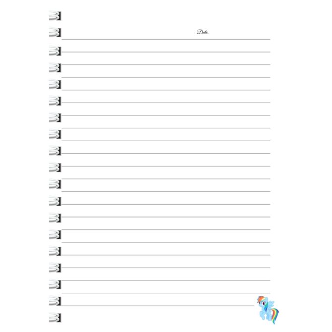Rainbow Dash Diary Notebook- My Little Pony Diary Journal Planner (A5)