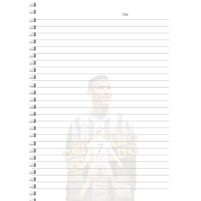 Ronaldo Juventus Register - CR7 Student Notebook Pakistan (A4)