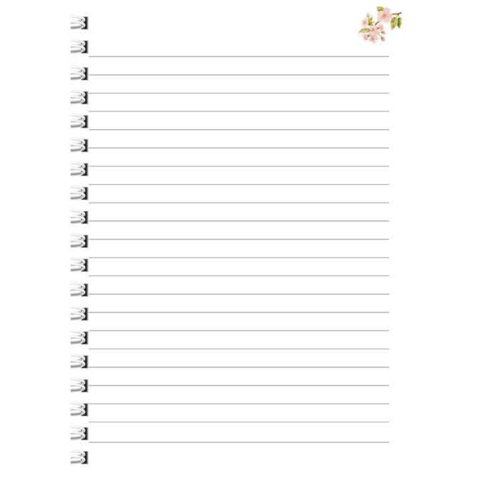 Customized Name Notebook Diary - with Pink Flowers (A5)