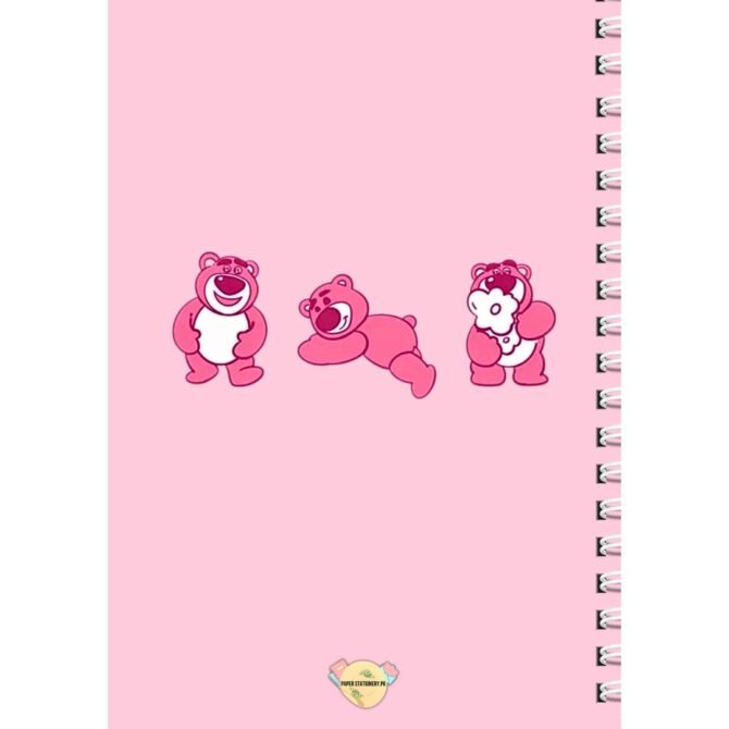Lotso Pink Bear Diary - Cute Strawberry Spiral Notebook/ Toy Story 3 Journal (A5)