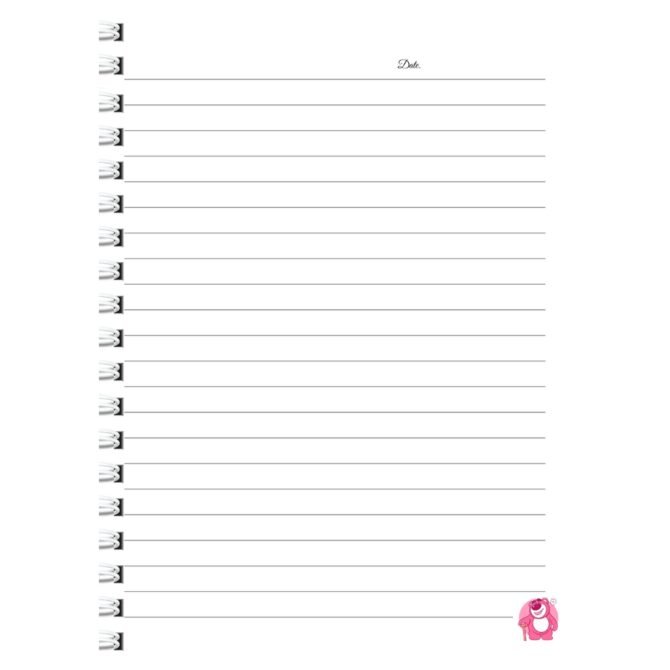 Lotso Pink Bear Diary - Cute Strawberry Spiral Notebook/ Toy Story 3 Journal (A5)