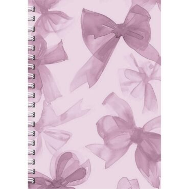 Purple Bow Pattern Diary Notebook (A5)