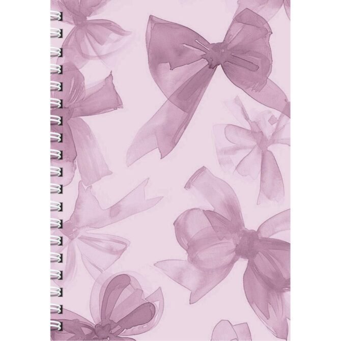 Purple Bow Pattern Diary Notebook (A5)
