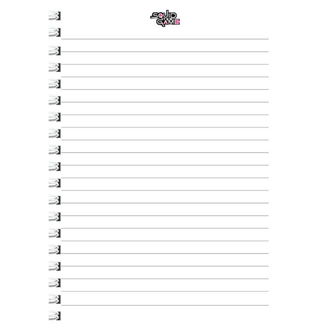 Squid Game Diary Notebook/Seong Gi-hun (Player 456), Kang Sae-byeok (Player 067), Cho Sang-woo (Player 218), Abdul Ali (Player 199), Oh Il-nam (Player 001), Front Man Notebook (A5)