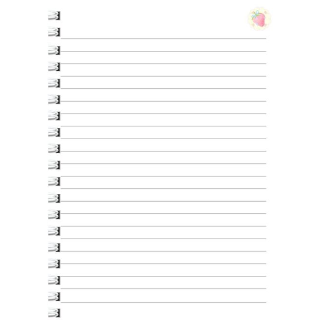 Strawberry Pattern Diary Notebook (A5)