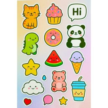 Cute Kawaii Stickers Pakistan (Pack of 16)